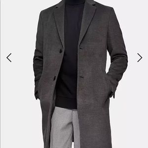 Top man Classic Fit Charcoal Gray Coat